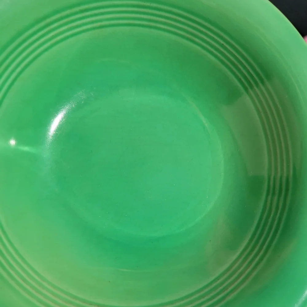 Vintage Homer Laughlin Harlequin ~ Green Plate and Bowl ~ Pretty!